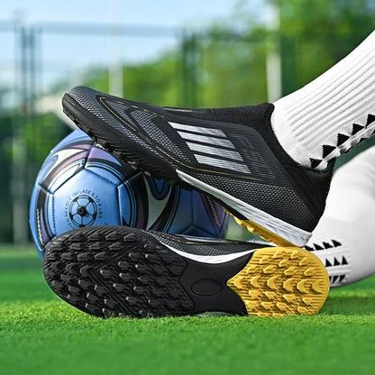New Men Soccer Shoes Outdoor Sport Football Boots Training Breathable Match Boys Adult Cleats Non Slip Long Spikes Comfortable