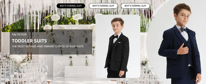 Boys Suit Set Kid Wedding Tuxedo Teenager Easter Formal Outfit Halloween Chritmas Birthday Party Gift School Performance Blazer