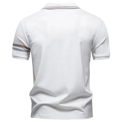 Men's Lightweight Breathable Polo Shirt Half Zipper Collar Solid Color Casual Summer Fashion Top