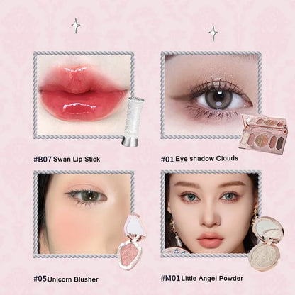 Little Angel Collection Makeup Gift Box Eyeshadow Blush Cream Matte Lipstick Highlighter Full Kit All In One