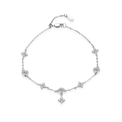 Classcial Moissanite Bracelet for Women 925 Sterling Silver Soild 18K 14K 10K Gold Pearl Bracelet for Party Anniversary