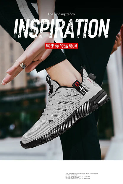 Men Running Shoes Breathable Outdoor Sports Shoes Lightweight Sneakers for Men Comfortable Athletic Training Footwear