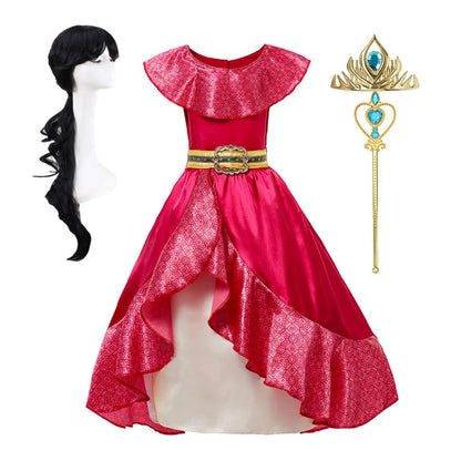 Kids Cosplay Clothing Girls Princess Elena Costume Halloween Carnival Role Playing Child Girl Birthday Party Outfits 2-10Y Dress