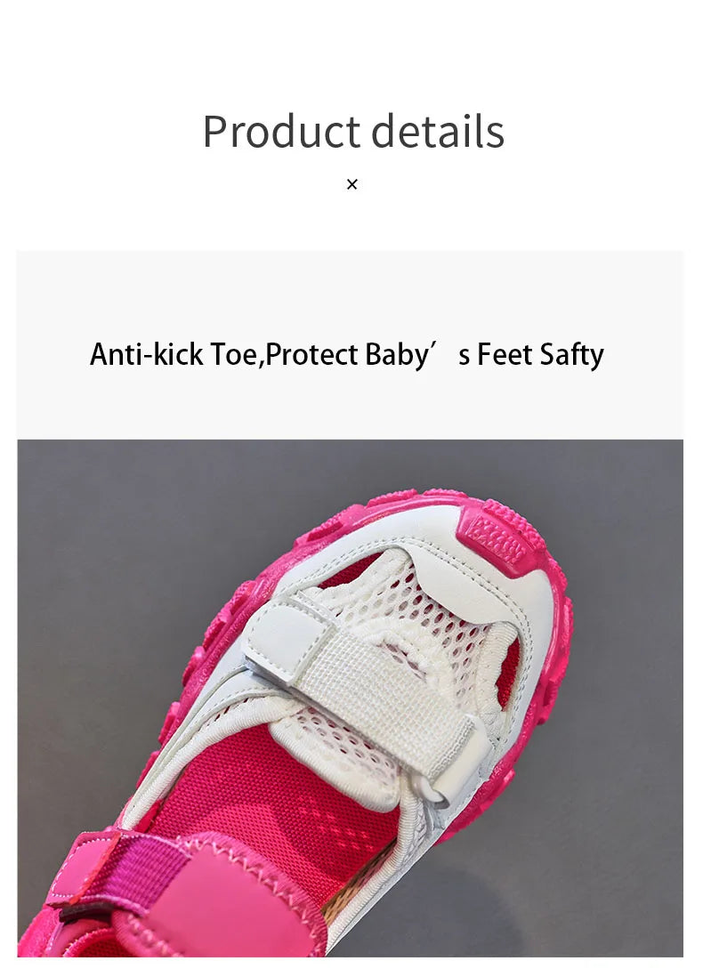 Children Shoes Sport Breathable Boys Sneakers Brand Kids Sandals for Girl Trainers PEclass Casual Child Flat Tennis Shoes E05313