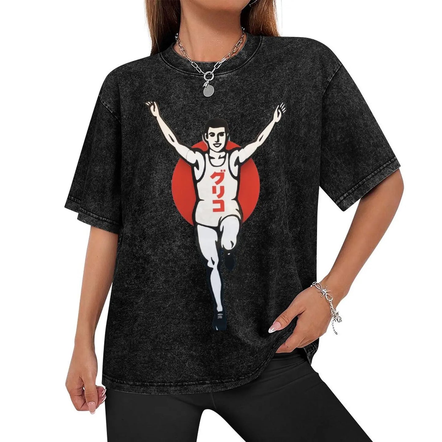 Glico Man T-Shirt rapper graphic tees vintage t shirts customizeds shirts men graphic