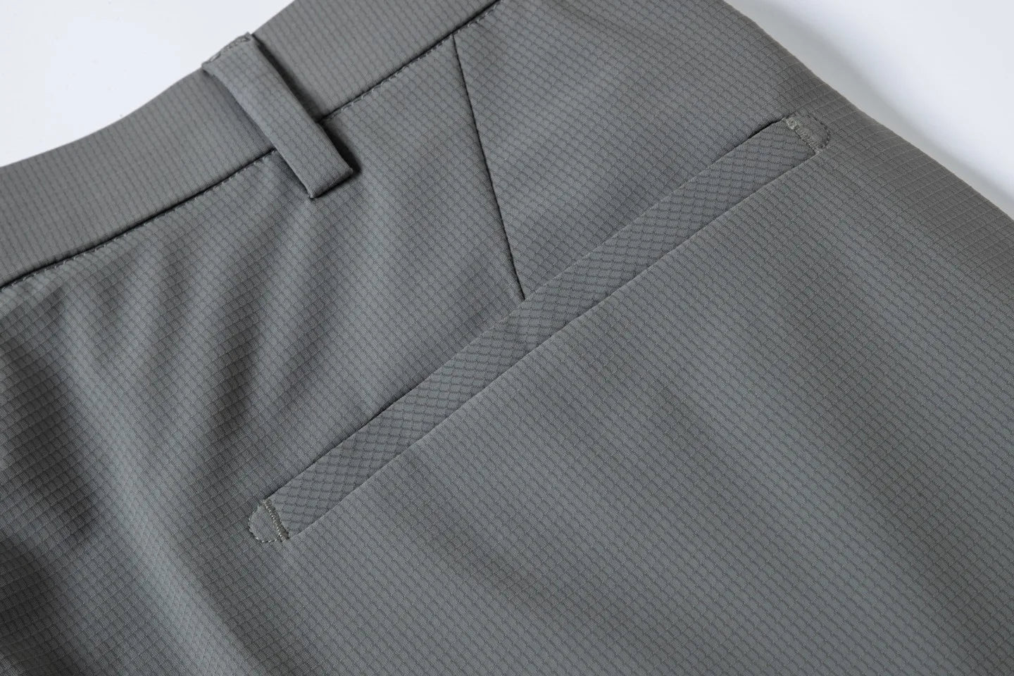 Men's Ice Silk Trousers High Stretch Micro-Grid Straight Leg Pants Business Casual Breathable YKK Zip Quick Dry Slacks 2026