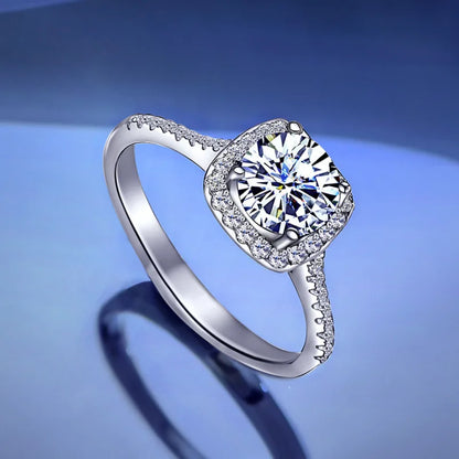 S925 Sterling Silver jewelry for women 1 carat moissanite diamond 3 pieces set necklace ring earrings wedding party
