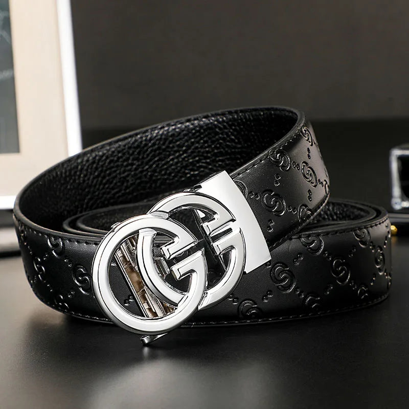 2025 New business Male Famous Style Metal Automatic Buckle Luxury Brand Women Belt Genuine Leather Belts for Men Strap jeans