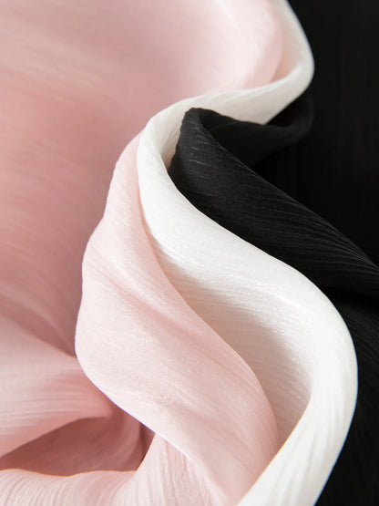 Plus-Size Women's Lightweight Flowing A-Line Skirt - 2025 Summer New Fashionable Commute Long Dress 25DS82792