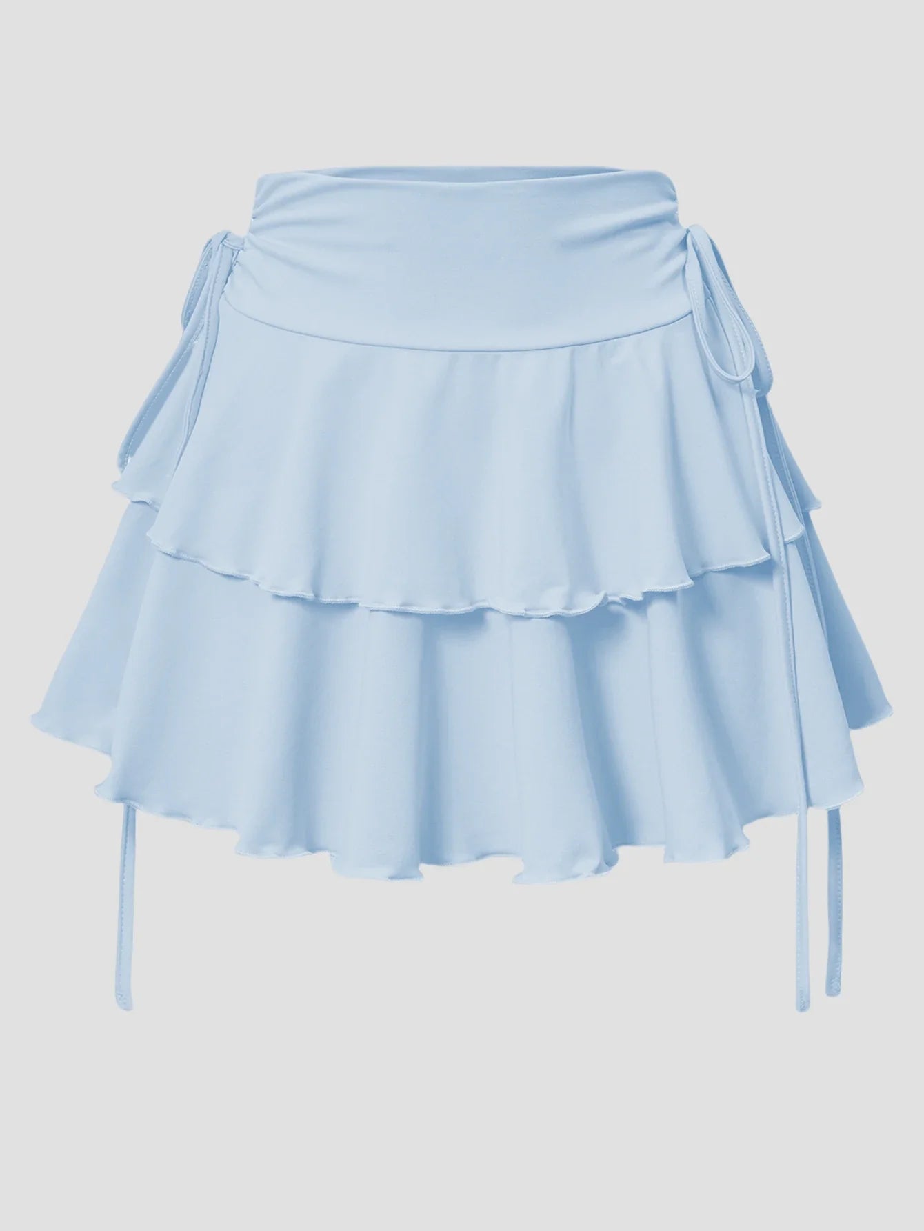 New Women Sexy Solid Mini Skirt Fashion Casual High Waist Slim Fit Elastic Waist Pleated Short Skirt