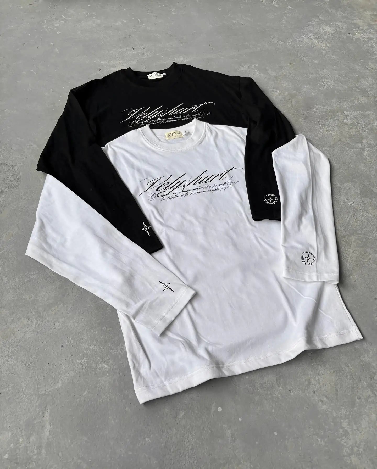 2025 New Harajuku American Retro Fashion Letter Printed Long Sleeved T-shirt Casual Loose Street Style Printed Tops StreetWear