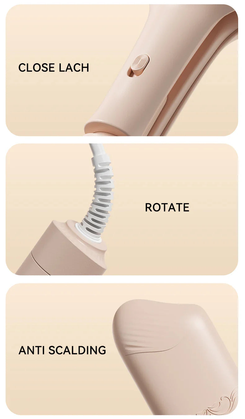 40mm Deep Wave Hair Crimper with Negative Ion - Adjustable Temperature Curling Iron for Long Lasting Wavy Hair, Anti-Frizz