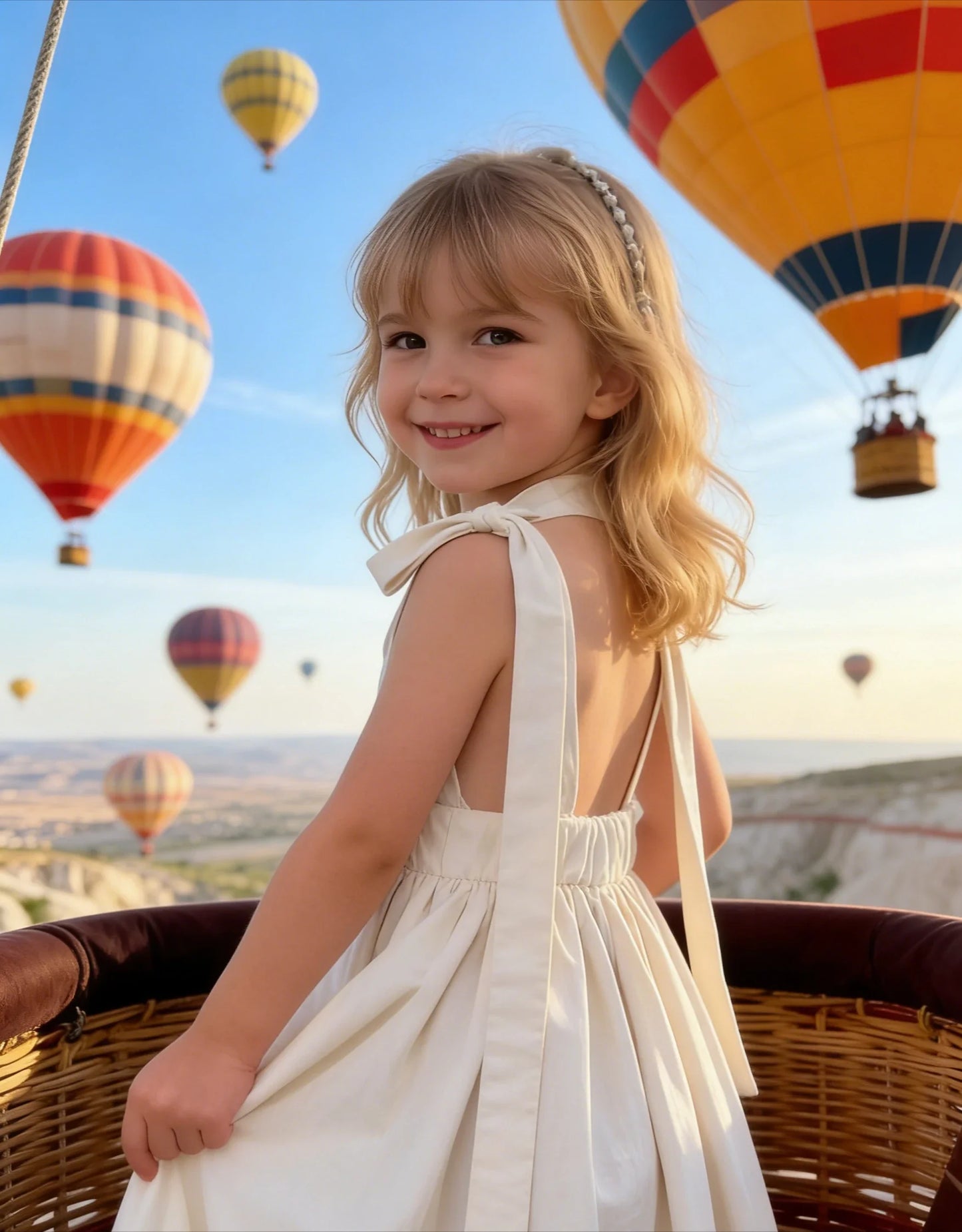 Girls Backless French Style Princess Dress 2026 Russian Girls Spring and Summer Long Sleeveless Dress