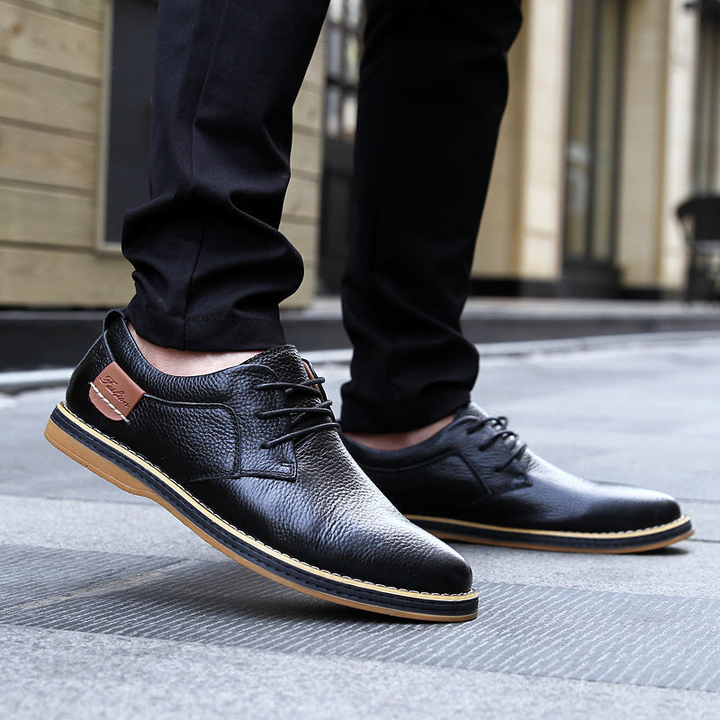 Genuine Leather Men Dress Shoes Oxfords Brogue Lace Up Italian Mens Casual Shoes Luxury Brand Moccasins Loafers Plus Size 38-48