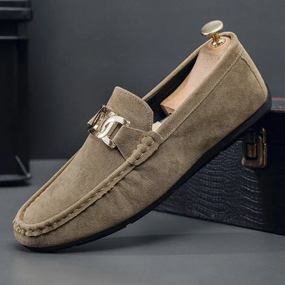 Fashion Suede Men Casual Shoes  Breathable Comfort Slip-on Mens Driving Shoes Luxury Brand Men Loafers Mens Lazy Shoes Moccasin