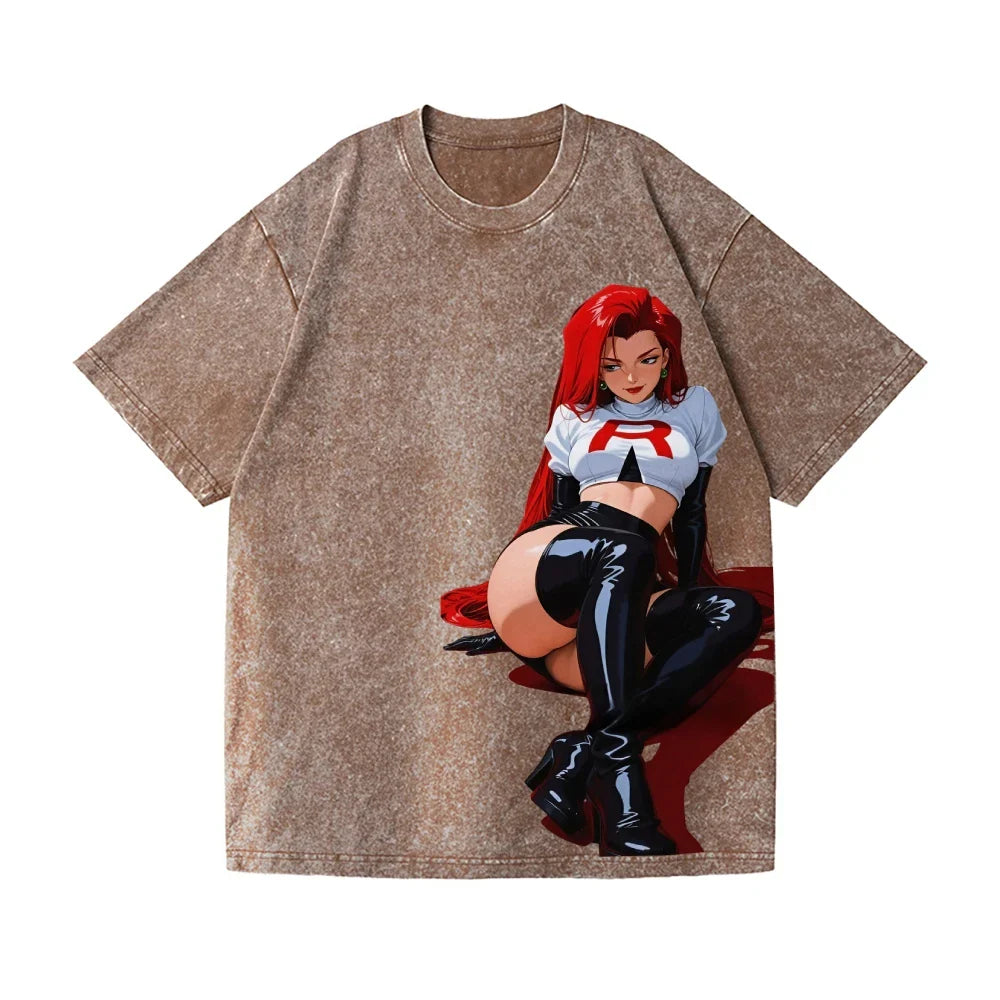T-shirt Man Women Vintage Washed Cotton Short Sleeve Tee Casual Top Y2k Summer 2026 Fashion Graphic Tee Unisex