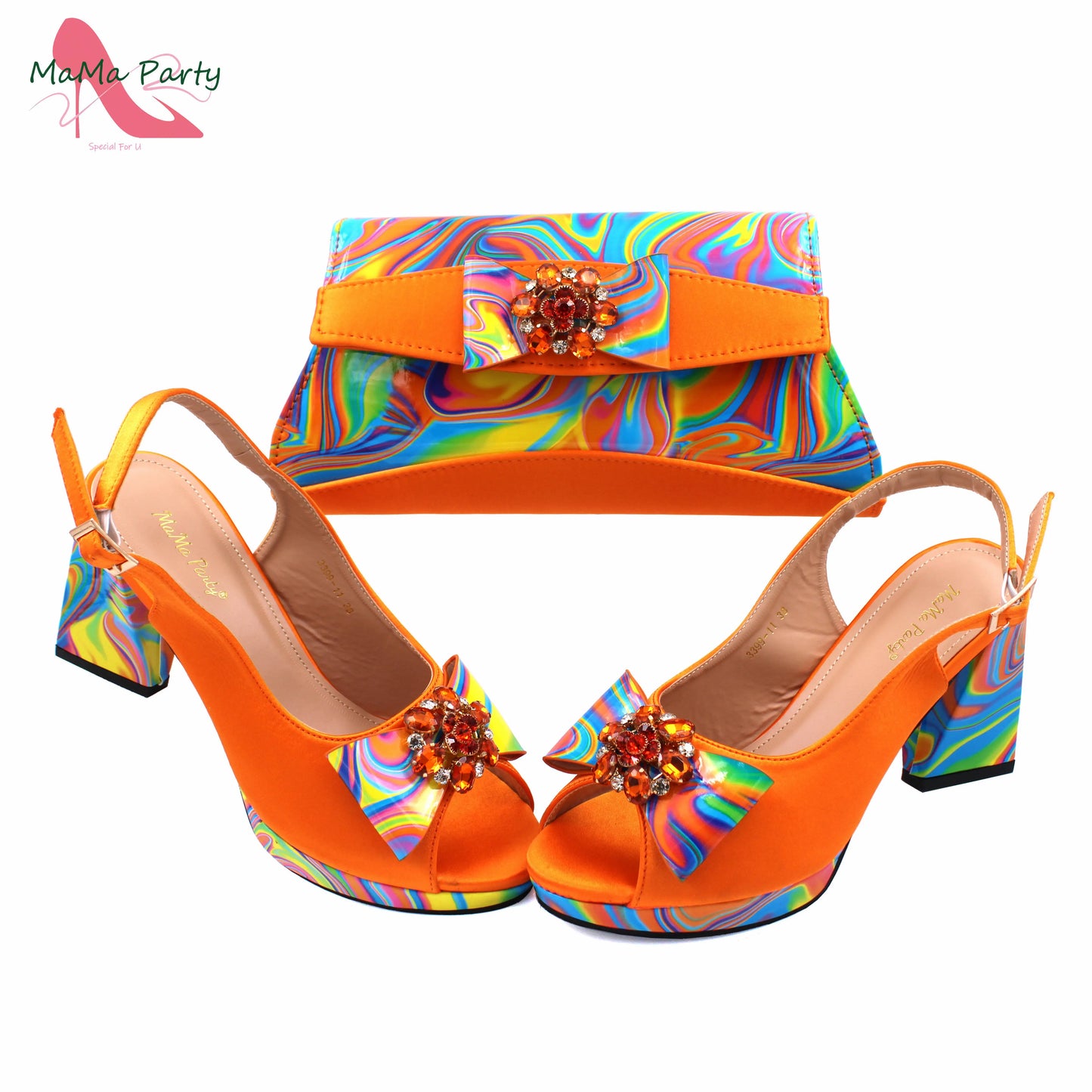 Red Color Italian Design Shoes Matching Bag Set Super High Heels Pumps for Garden Party