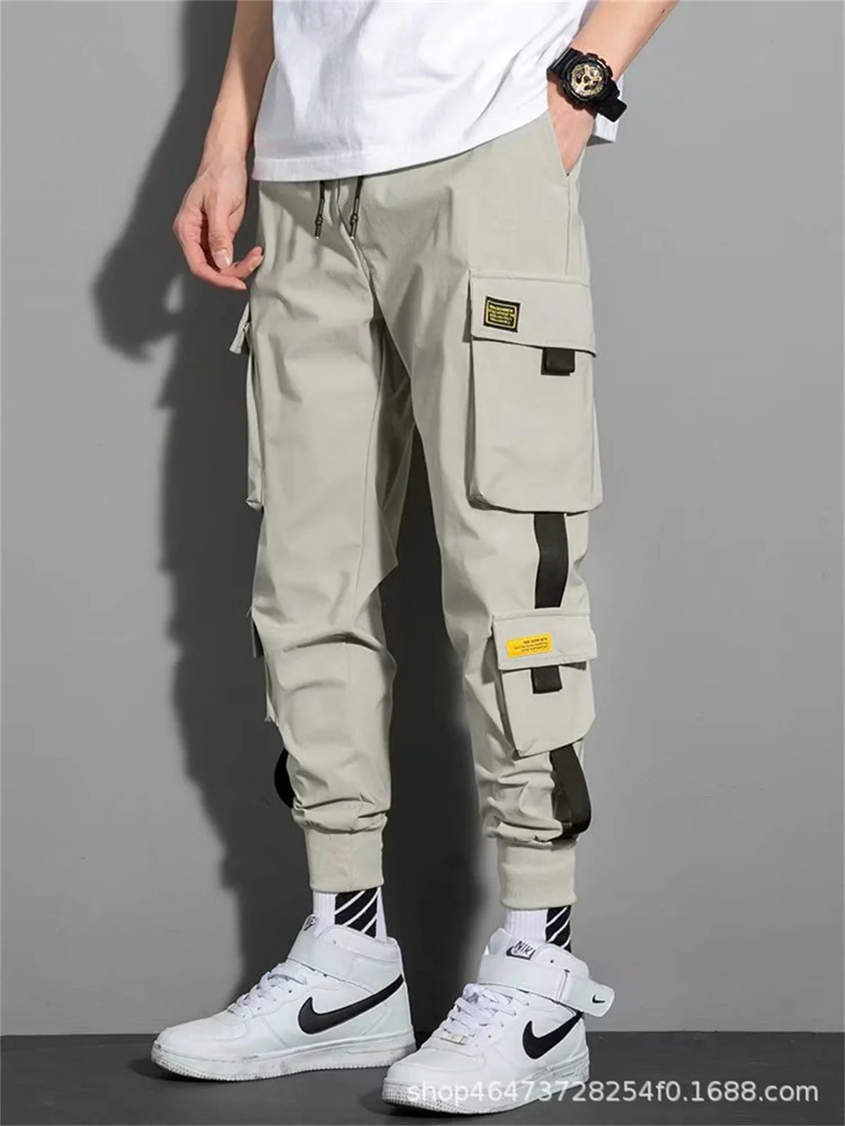 Fashion Multiple Models New Multi Pocket Drawstring Pants Men's Casual Cargo Pants Summer Outdoor Hip Hop Sweatpants Men Women