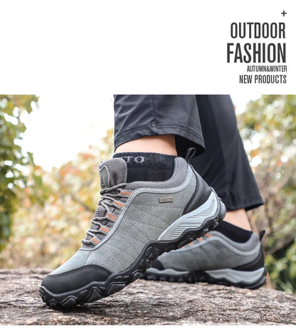 Hiking Shoes Mens Luxury Designer Winter Climbing Trekking Sneakers for Men Leather Outdoor Sports Work Man Shoes 110282A