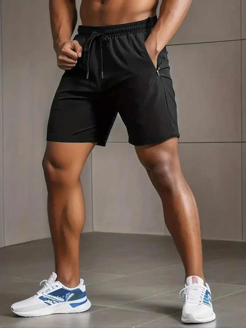 Summer Shorts Men Gym Sport Running Squat Fitness Workout Man Short Pants Breathable Quick-drying Drawstring Mens Shorts