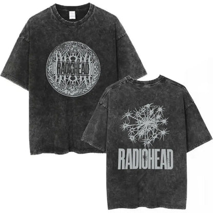 Rock Band Washed Cotton T Shirt Men Women Hip Hop Music Tee Fashion Short Sleeve Tshirt Summer Oversized T-shirts Tops