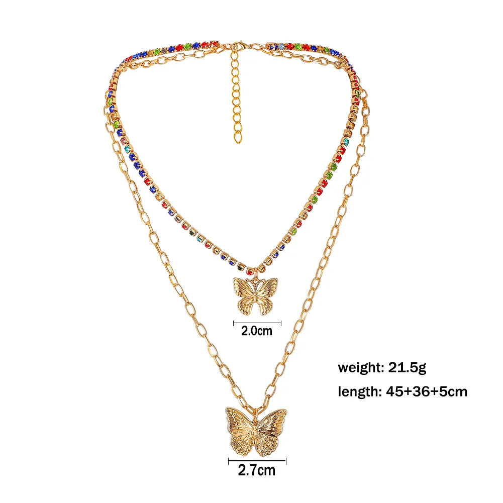 Korean Fashion Sweet Heart Shaped Necklace For Women Crystal Zircon Pendant Clavicle Chain Elegant Romantic Party Gift Jewelry