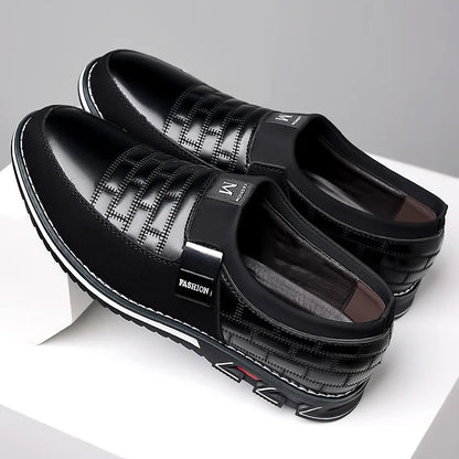 Fashion Men Leather Shoes Daily Office Loafers Lightweight Comfortable Soft Driving Walking Shoes Men Sports Shoes