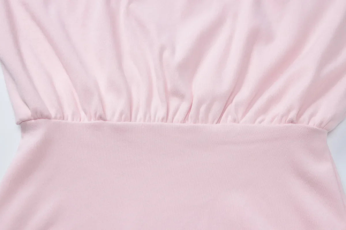 Woman Clothes Diagonal Collar Long Sleeve Package Hip Short Dress Streetwear Black Pink High Waist Tunics Slim Party Dresses