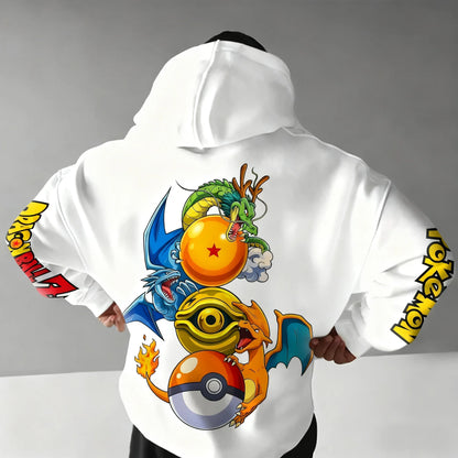 Animation Printed Zipper Hoodie 2025 Men's and Women's Autumn/Winter New Style Harajuku Plus Size Trendy Casual Top