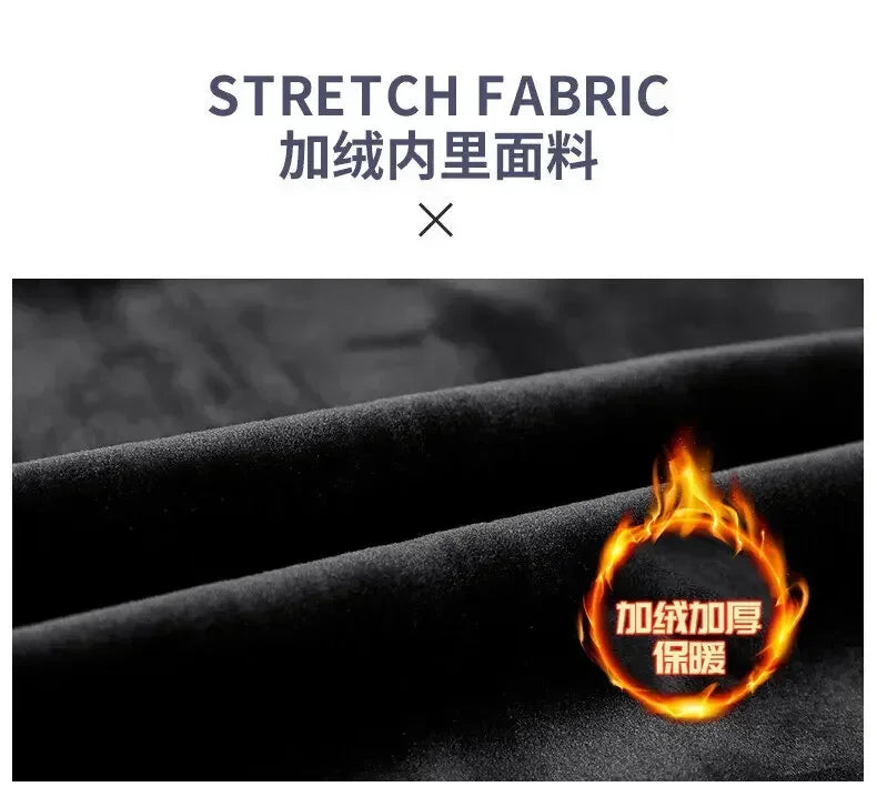 Thicker Fleece Jacket+Pants 2 Pieces Men Winter Tracksuit Sets Black Red Gray Sets Hoodies Casual Hooded Warm Sweatshirts+Pants