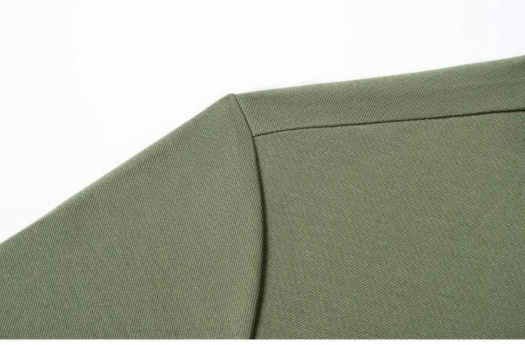 Men's Silk Zipper Polo Shirt Short Sleeve Mulberry T-Shirt Metal Zipper, Stand Collar Luxury Casual Summer Top Cotton&Linen Tee