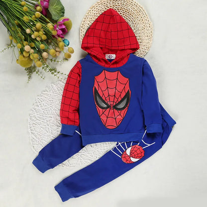 Spider-man Cartoon Children Costume Baby Boy Clothing Set Spring Coat Kid Pant 2pc Clothes Suit Girl Hoodies Sweatshirt Trousers