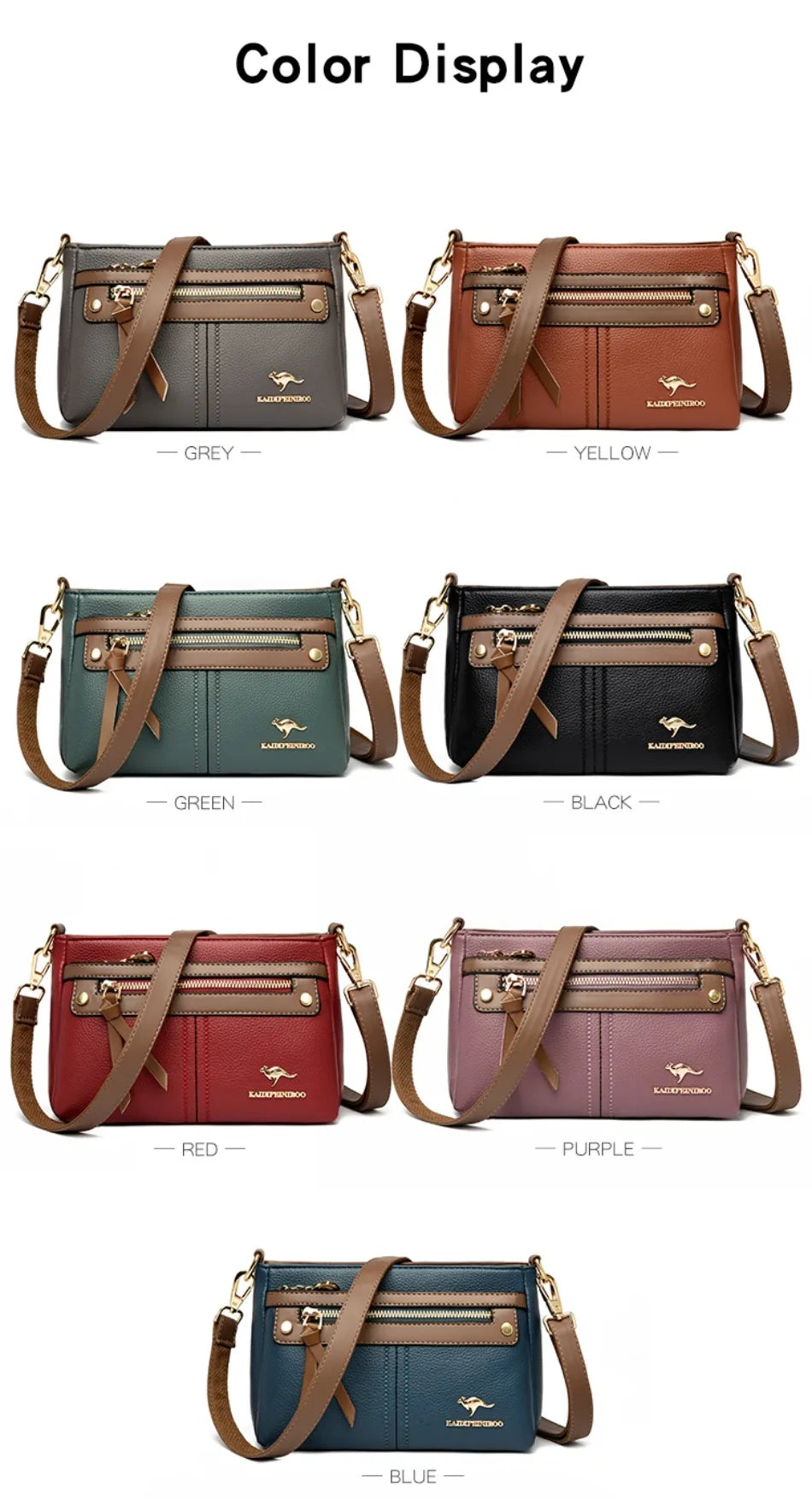 High Quality Leather Purses and Handbag Women Bag Luxury Designer Shoulder Crossbody Sac Ladies Casuial Messenger Tote Bag 2024