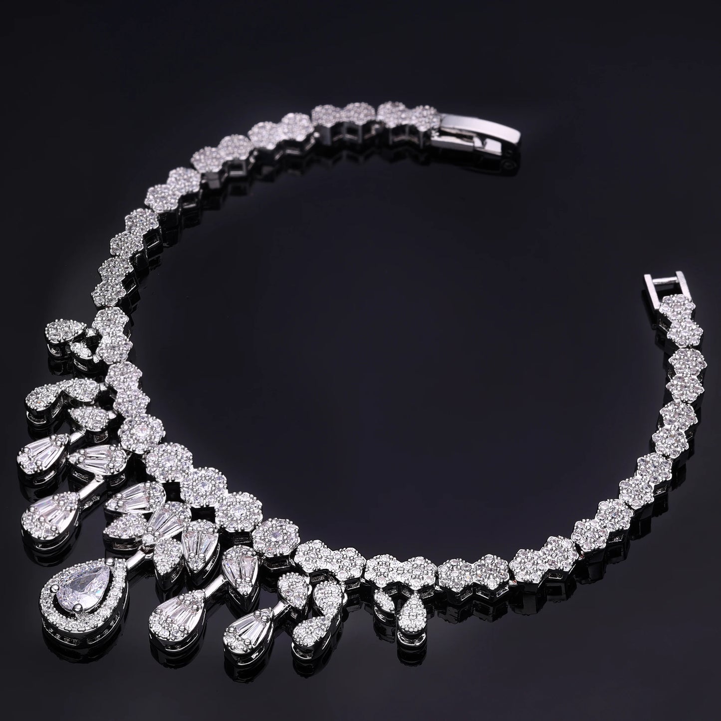 2023 New Dubai Nigeria Africa 4-piece Set Women's Cubic zirconia Jewelry Set Bridal Wedding Party Luxury CZ Crystal Jewelry Set