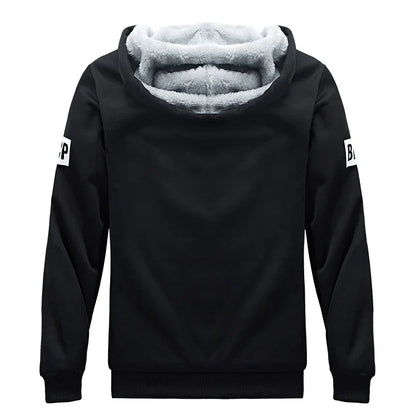 Wolf Czuadlte2024New Winter Men's Sports Set Casual Pants Hooded Sweater Youth Large Plus Plush Thickened Cardigan Two Piece Set