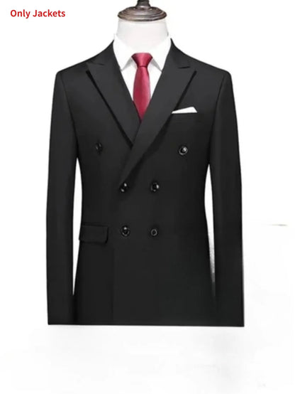 Men's Slim Fit 2 Piece Suit Elegant Business Wedding Party Blazer Jacket PantsElevate Your Look
