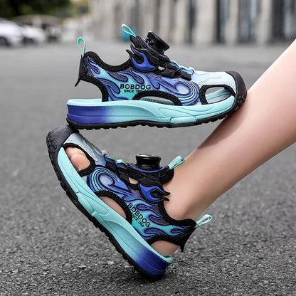 Children Sandals Lightweight Soft Sole Daily Wear Hollow Out Beach Shoes Anti Slip Wear-resistant Versatile Sports Leisure Shoes