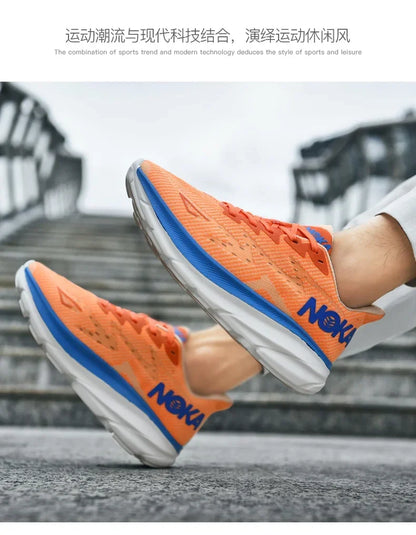 Men's Running Shoes Jogging Cushioning Outdoor Luxury Shoes Trainer Race Breathable Couple Non-Slip Sneakers Mesh Off-road Shoes