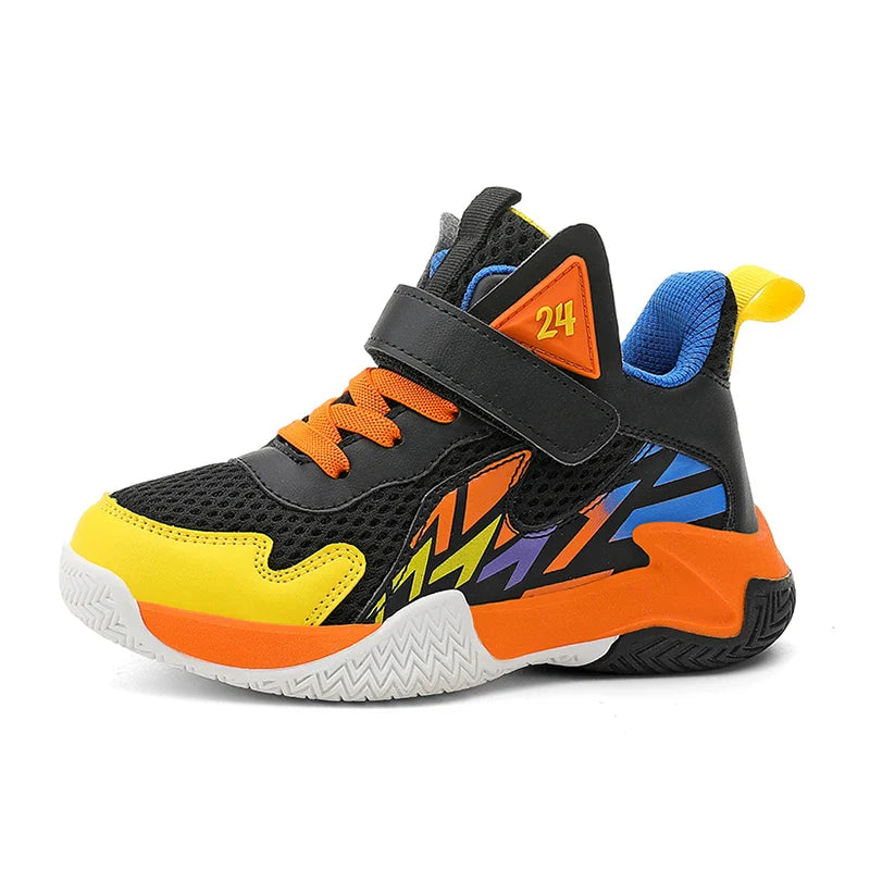 Summer Breathable Children's Sports Shoes Outdoor Basketball Shoes Kids Non-slip Platform Casual Sneakers For Boys Trainers
