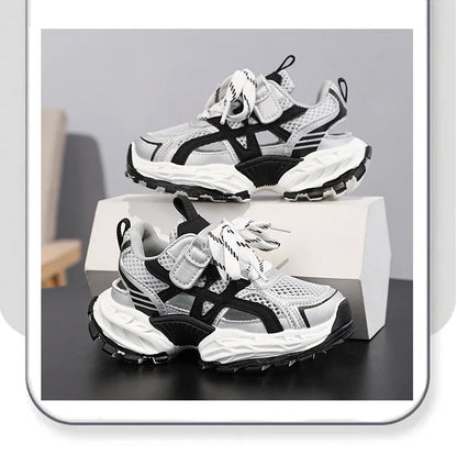 Fashion Kids Soft Chunky Running Sports Shoes Children's Sneakers Boy Spring Summer Mesh Girls School Causal Basketball Shoes