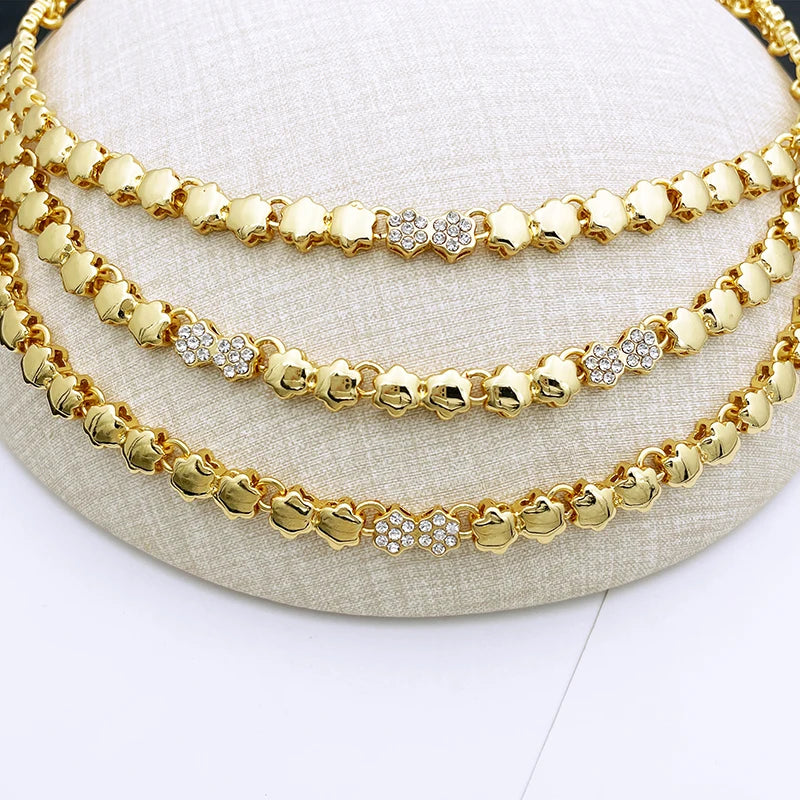 Conjuntos de Joias de Cor Dourada para Mulheres, Conjuntos de Colares para Mulheres, bijoux de mode, conjuntos de joias