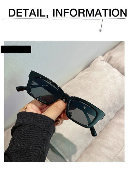 New Women Rectangle Vintage Sunglasses Brand Designer Retro Points Sun Glasses Female Lady Eyeglass Cat Eye Driver Goggles