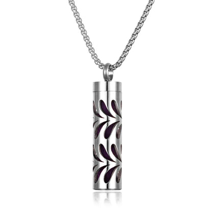 Long Strip Stainless Steel Aromatherapy Necklace Perfume Diffuser Essential Oil Diffuser Pendant Necklace Jewelry Accessories