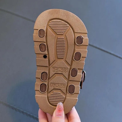Summer Kids Sandals Casual Soft Sole Anti-Slip Sandals for Boys Girls Solid Color Durable Toddler Beach Sandals 2-12 Years