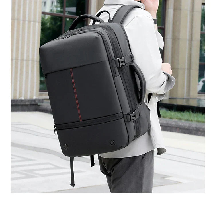 Men's Backpack with Expandable Vacuum Compression, Large Capacity, Dry and Wet Separation, Multifunctional Business Backpack for Short Business Trips