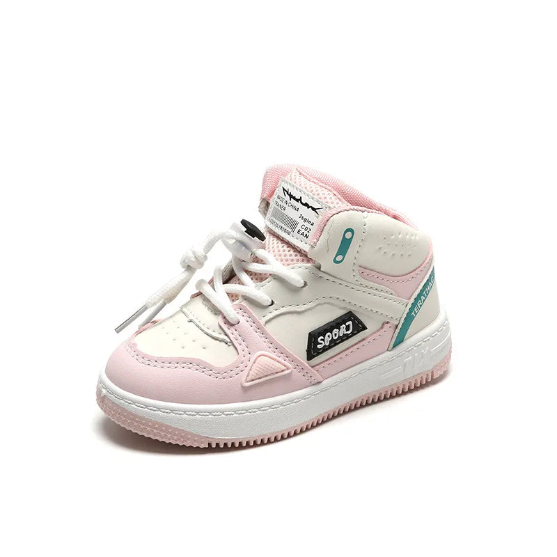 Children Tennis Shoes High-top Sports Shoes for Girls Fashion Causal Kids School Boys Basketball Shoes Breathable Soft Sneakers