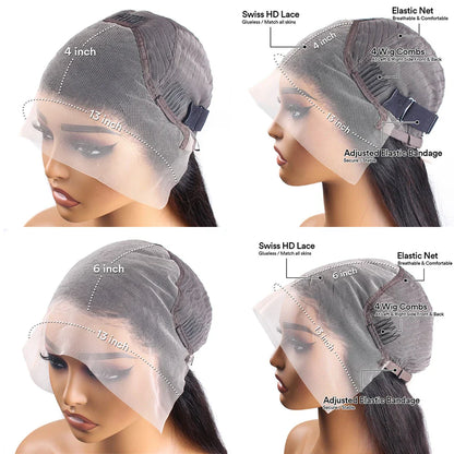 99J Burgundy Lace Front Wigs Human Hair 13x6 Deep Wave HD Lace Frontal Wigs Pre Plucked Human Hair Curly Wigs for Women 36 Inch