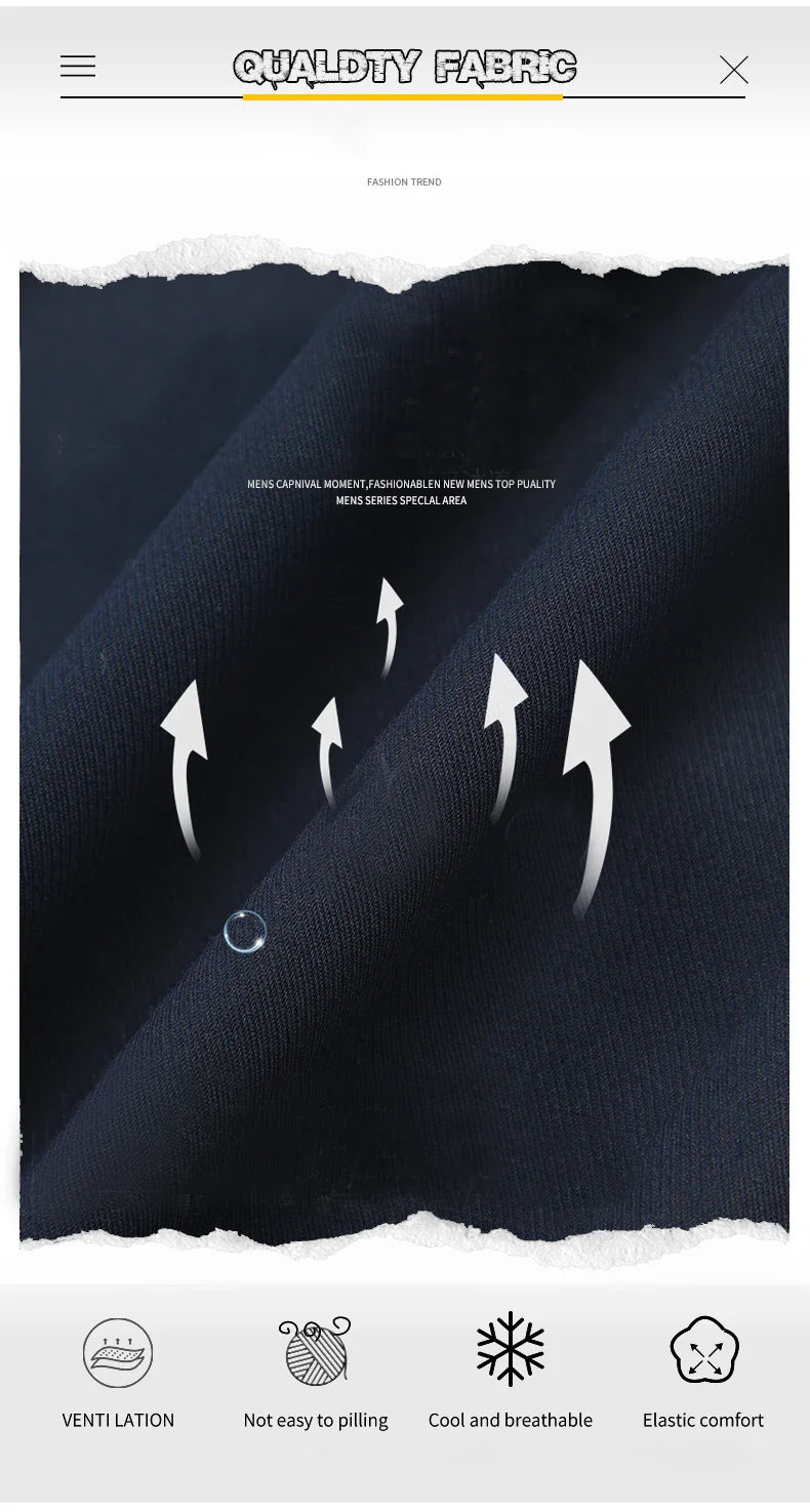 Spring Summer New Men's Casual Pants Thin Mulberry Silk Soft Business Casual Trousers Slim Straight Elastic Suit Pants Male