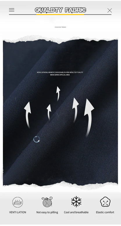 Spring Summer New Men's Casual Pants Thin Mulberry Silk Soft Business Casual Trousers Slim Straight Elastic Suit Pants Male
