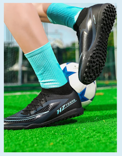 New Men Football Boots Training Breathable Cleats Adult Outdoor Non Slip Match Long Spikes Soccer Shoes Sport Boys Comfortable